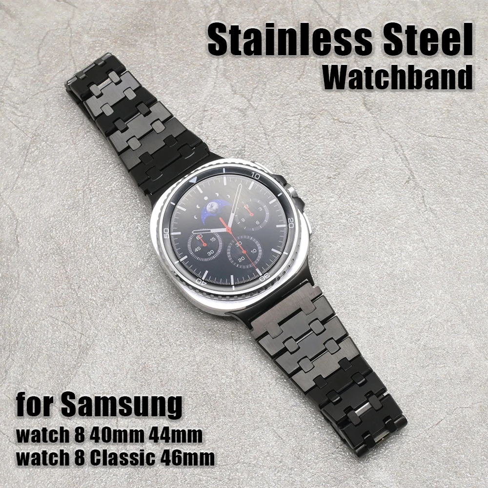 

Роскошный металлический ремешок для Samsung Galaxy Watch 8 40 44 мм 8 Классический браслет из нержавеющей стали 46 мм для Galaxy Ultra 47 мм Ремешок Correa