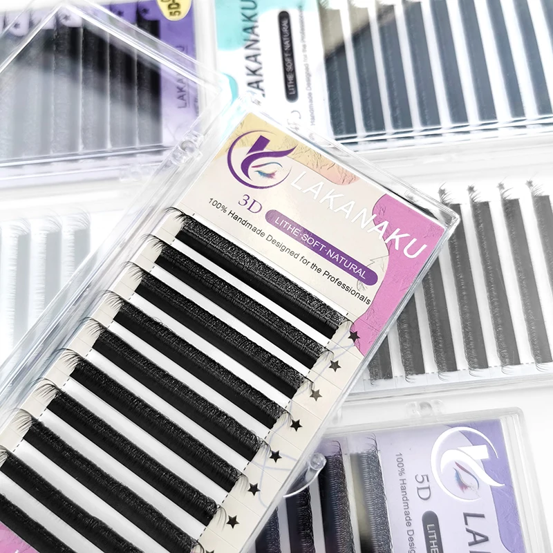 LAKANAKU M curl W Lashes Extensions Premium Eyelashes Extensions Volume Cilios W YY Lashes
