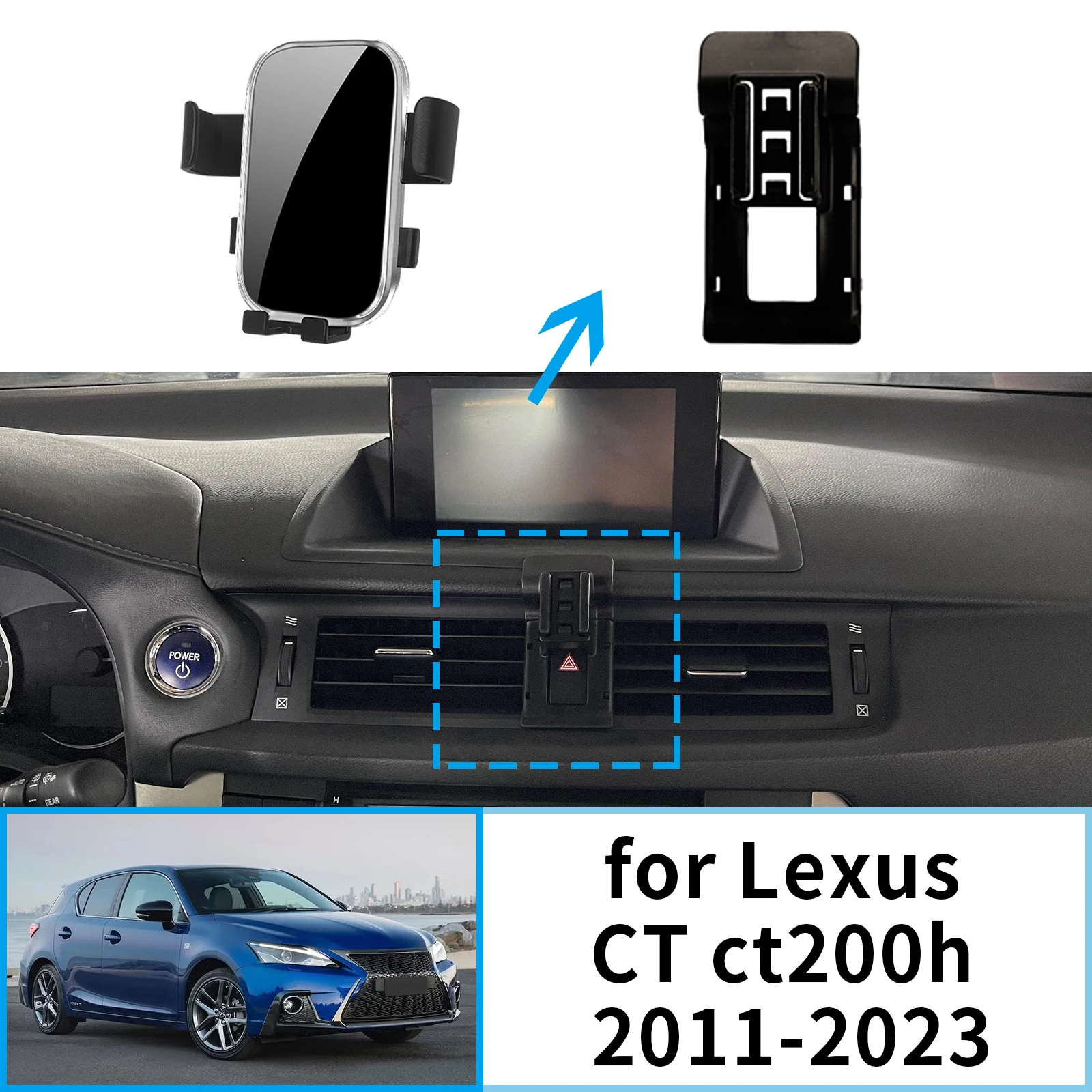 

GPS Bracket Navigation Stand Auto Accessories for Lexus CT ct200h 2011-2014 2015-2019 2020-2023 Car Mobile Phone Holder