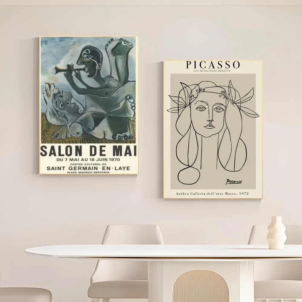 1szt Picasso Classical Art Poster Good Quality Prints And Posters Vintage Room Home Bar Cafe Decor Aesthetic Art Wall Painting