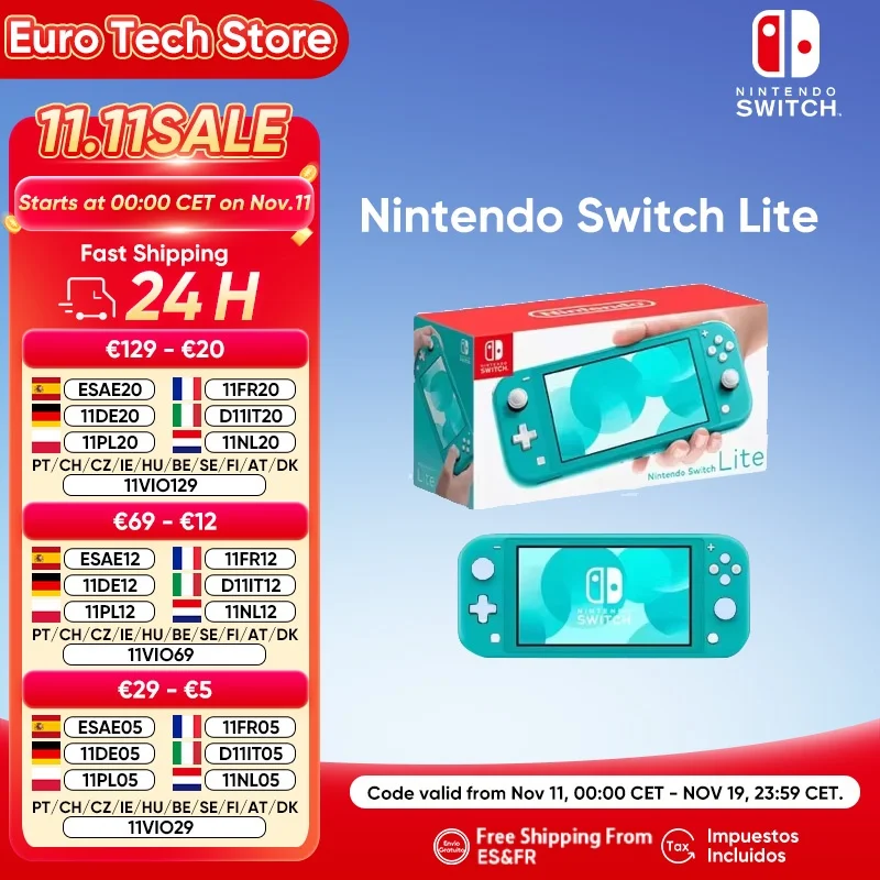 Immagine di Consolas Nintendo Switch Lite - 32GB Batería 3570mah 5.5'' Compatto e leggero Controller integrati Giochi compatibili