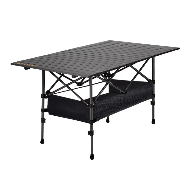 Outdoor Picnic Foldable Table Folding Camping Table Height Adjustable Collapsible Cooking BBQ Grill Table