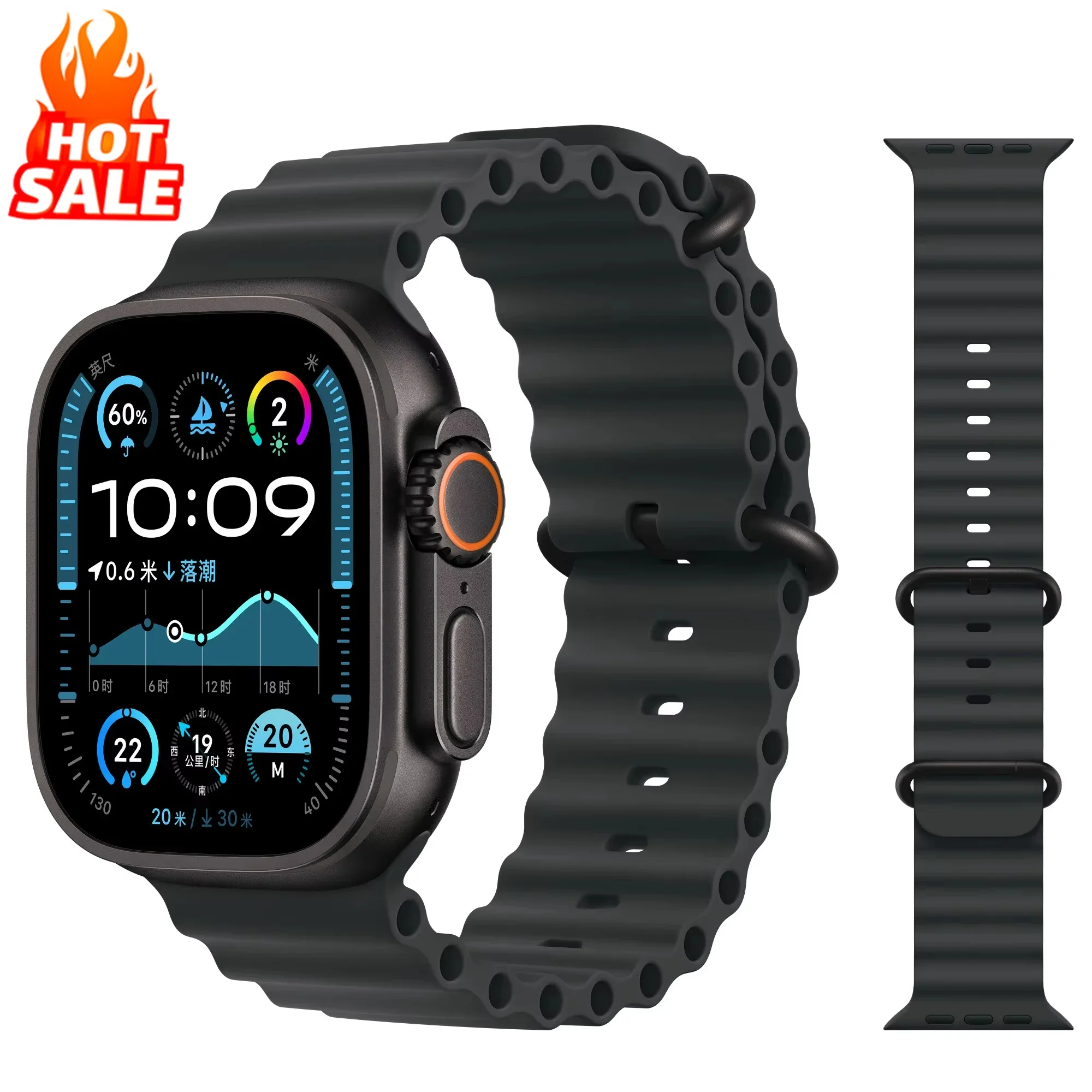 Cinturino Ocean per Apple Watch Ultra 3 2, cinturino 49mm 44mm 40mm 45mm 41mm 42mm 46mm, bracciale Correa per iWatch Serie 11 10 9 SE 8 7 6 5 4 2028