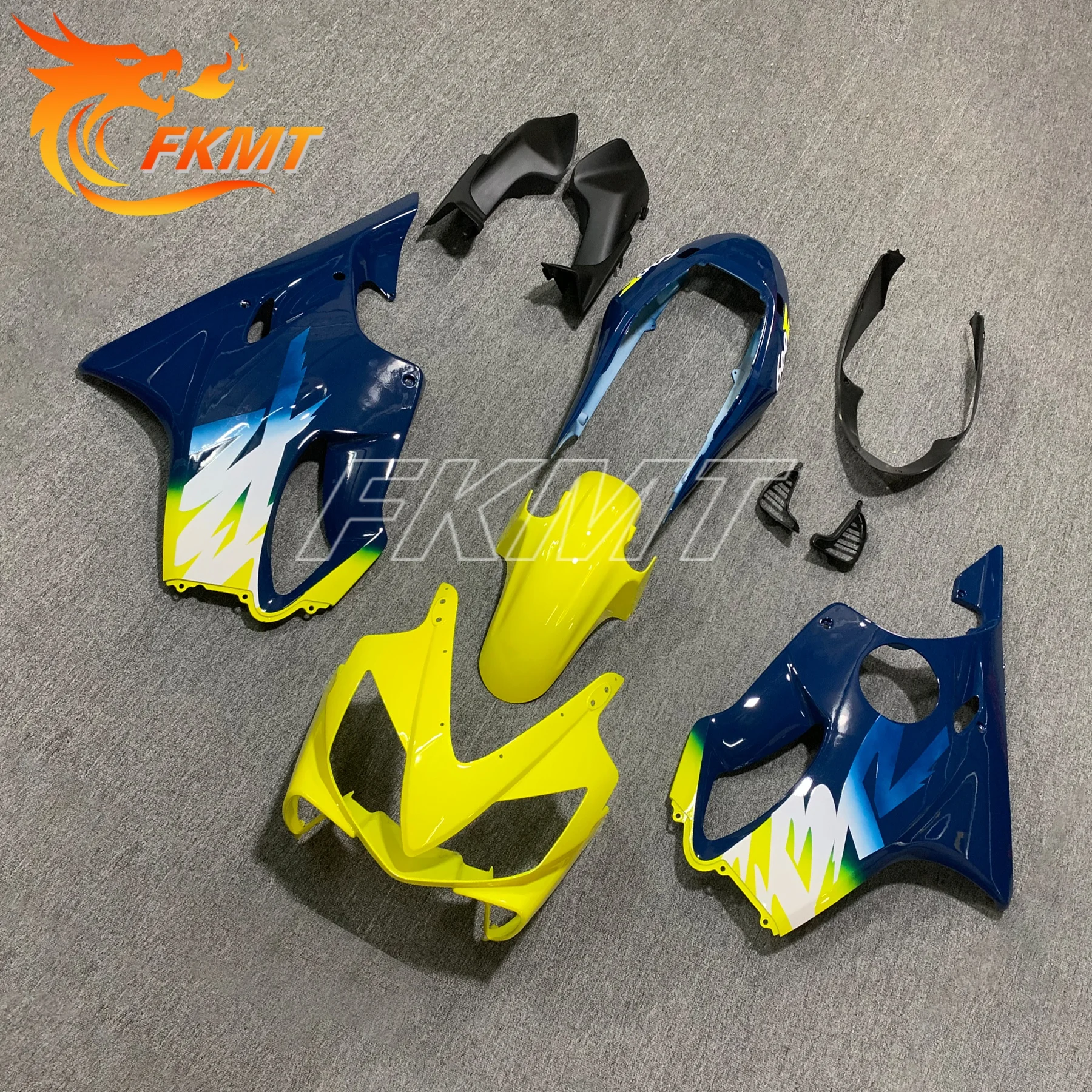 

Комплект обтекателей для HONDA CBR600 F4I 01 02 03-06 CBR600F4I 2001 2002 2003-2006, комплект кузова желтого и синего цвета