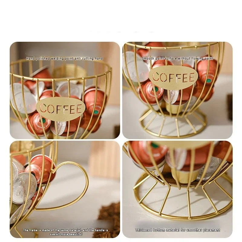 JUSTINLAU Coffee Pod Holder Large Capacity Coffee Capsule Holder Coffee Creamer Container Irregular Shape Coffee Pod Storage Cup