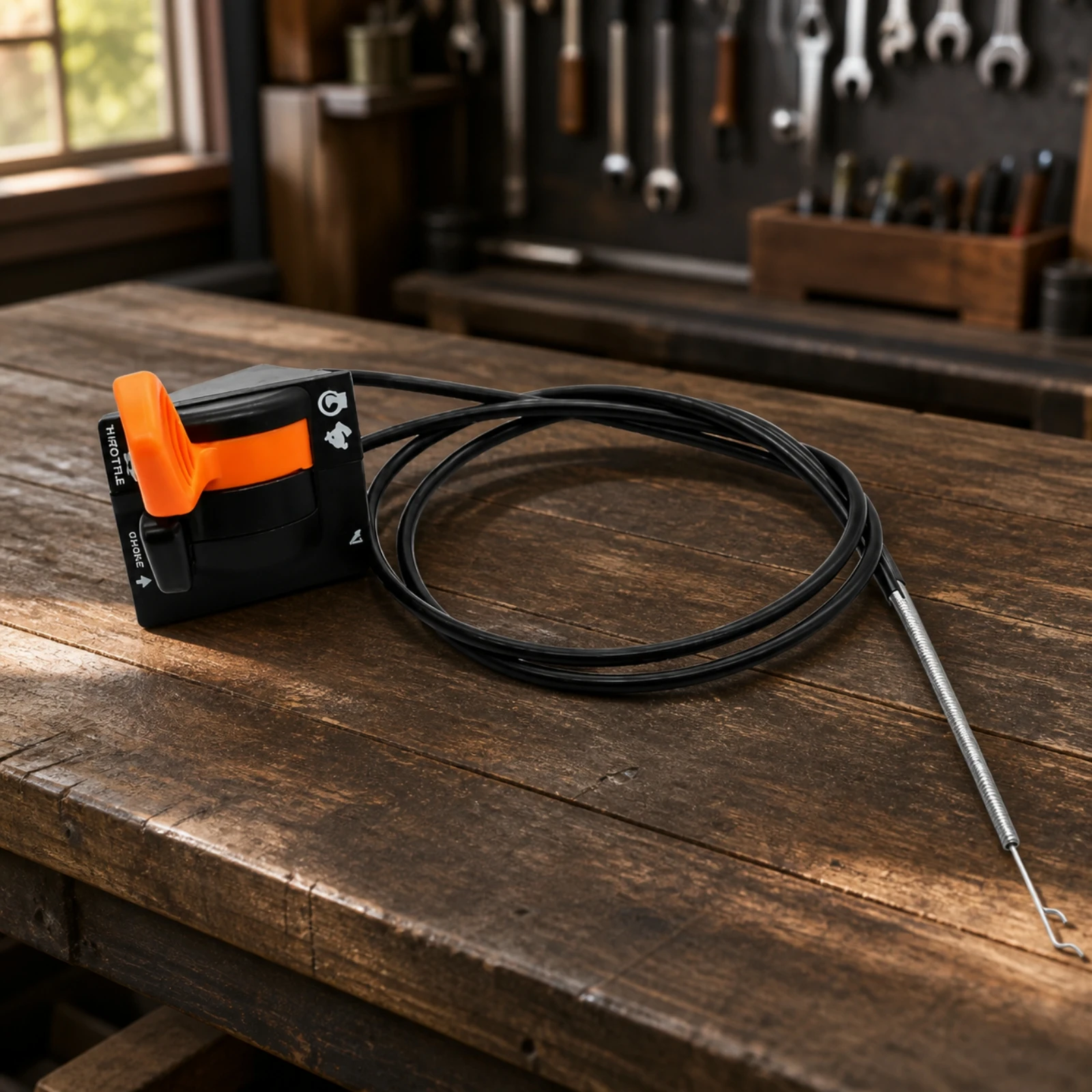 Throttle and Choke Control Handle Easy to Install Throttle Choke Controller with Cable Replacement Part Robust