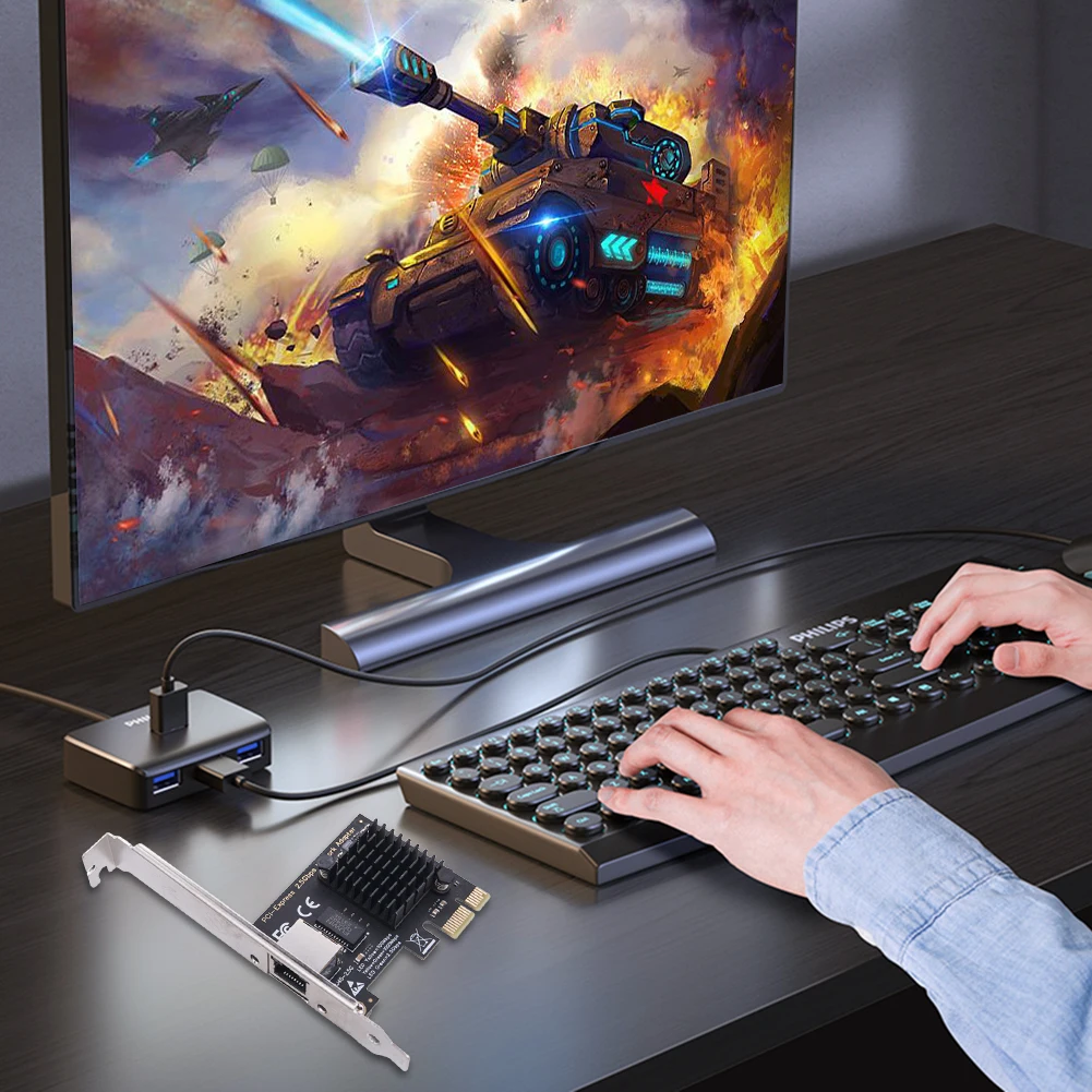 Adattatore LAN Ethernet Express 1/2/4 porte RJ45 NIC Scheda di rete PCIe da 25 GB Scheda PCI Gigabit Ethernet compatibile con Windows Linux