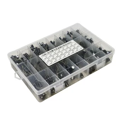 500Pcs/lot 0.1UF-1000UF 24Values Aluminum Electrolytic Capacitors 10-50V mix Electrolytic capacitor Assorted kit and storage box