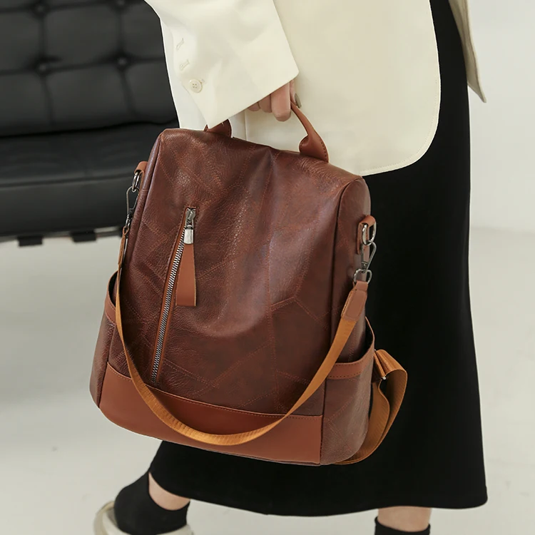 Modischer Damenrucksack, Schultertasche, multifunktionale Reisetasche, Handtasche, geeignet für verschiedene Szenarien – Detail 3