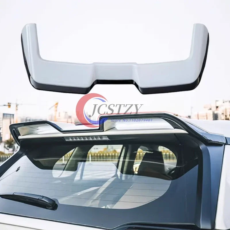 For Toyota New RAV4 2020-2022 ABS Glossy Black /Carbon Look Big Style Rear Roof Spoiler Trunk Wing Car Accessories
