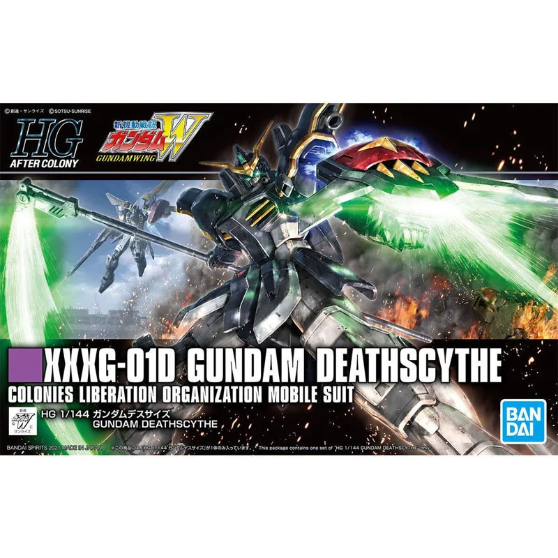 Bandai GUNDAM Original HG Series 1/144 XXXG-01D Gundam Deathscythe Anime Action Figure Assembly Model Toys Collectible Model