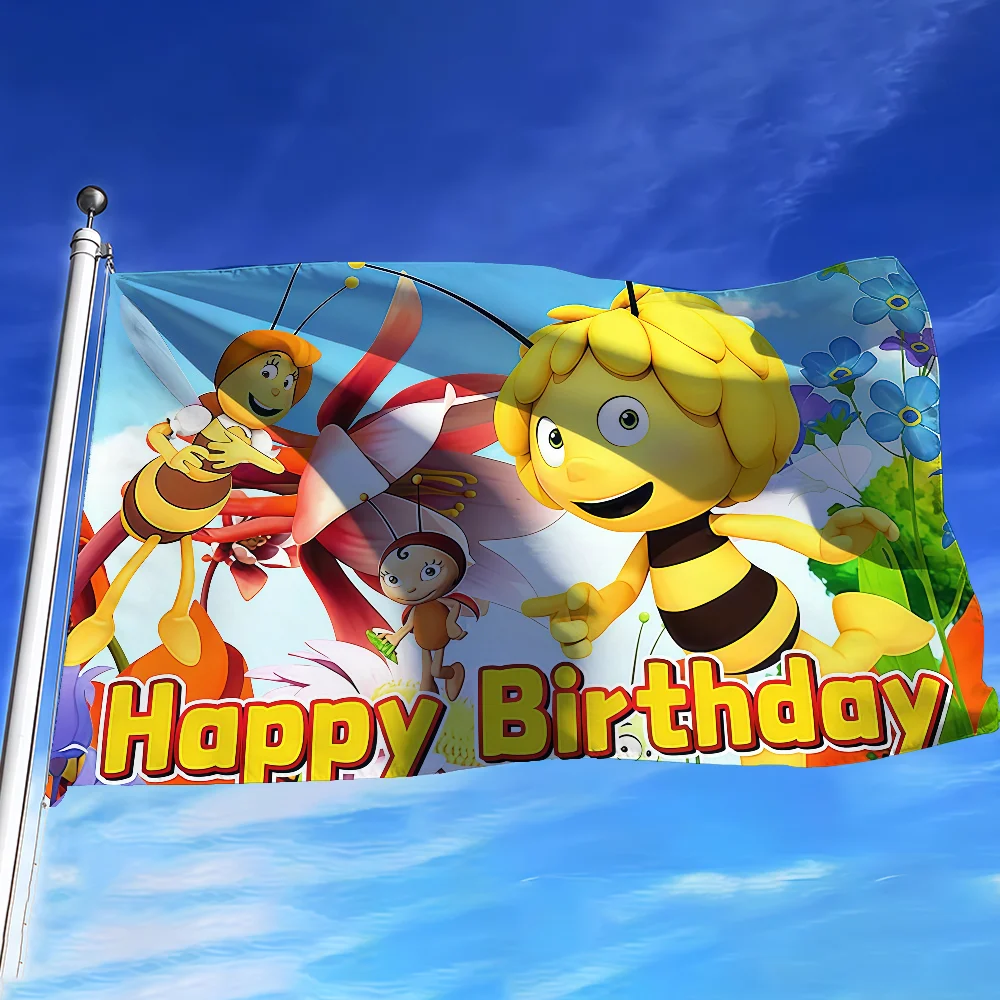Cartoon M-Maya the Bee  flag For Bedroom Living Bar Garden O