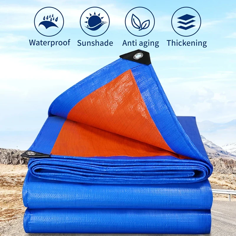 Awning Durable Tarp Tarpaulin Rectangle Sun Shade Patio Sunrays UV Block Waterproof Sunshade Sail Pet Dog House Cover Backyard