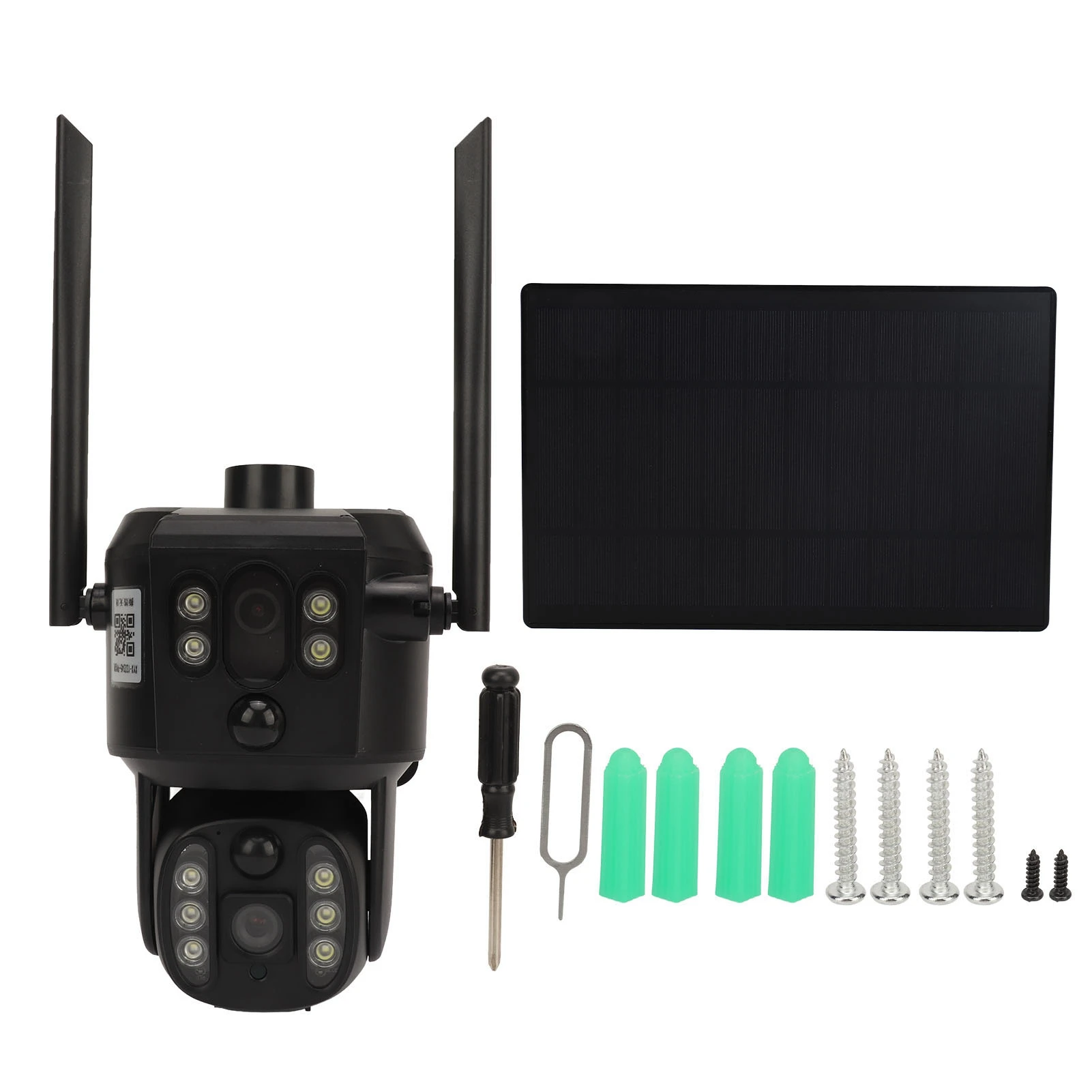 4K 8MP Dual Lens Solar Camera Full Color Night Vision Humanoid Tracking 8MP Dual Lens Security Camera for House for Business