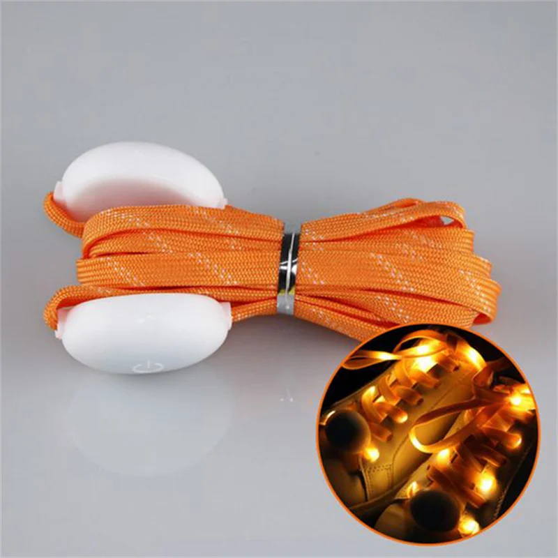 120 cm LED Sport Lichtgevende Schoenveters Glow Schoen Snaren Ronde Flitslicht Schoenveters Batterijen LED Lui Veters Party Decor