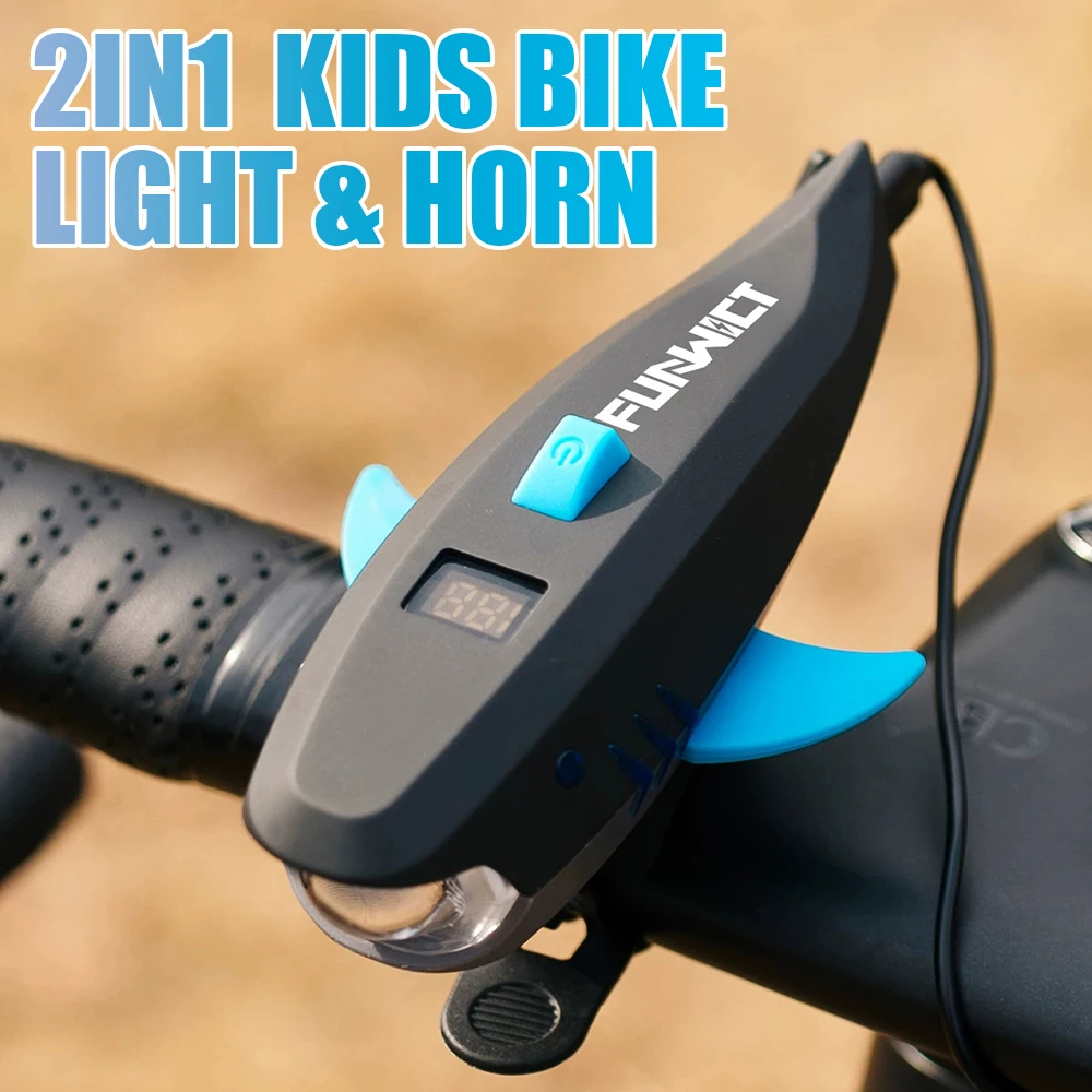 

FUNWICT детский велосипедный рожок и передний фонарь 400 люмен водонепроницаемая лампа типа C дорожная велосипедная фара для скутера безопасность ночной езды на велосипеде