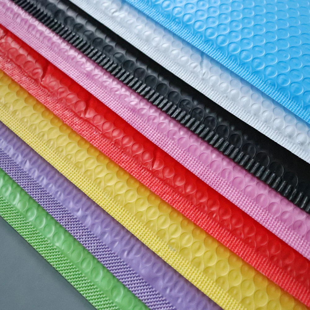 30 ชิ้น/ล็อตที่มีสีสันพิมพ์ธุรกิจ Bubble Mailer กระเป๋าบรรจุภัณฑ์ของขวัญจัดส่งซองจดหมายฟองพลาสติกเบาะซอง Self Seal