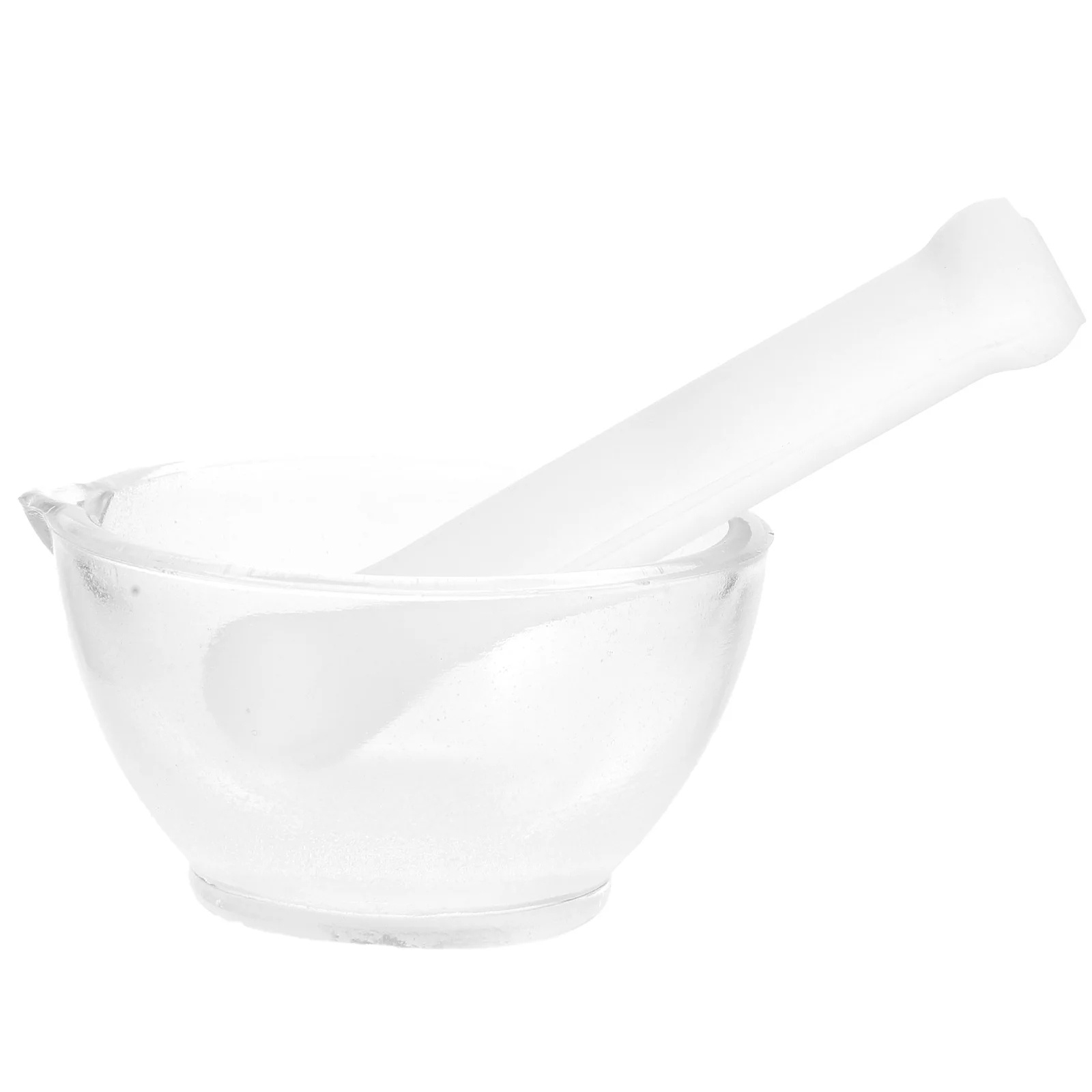 

Kitchen Household Glass Garlic Pounding Pot Mortar and Pestle Set 60Mm for Home Restaurant Grinding Spices Garlic Ginger Kitchen