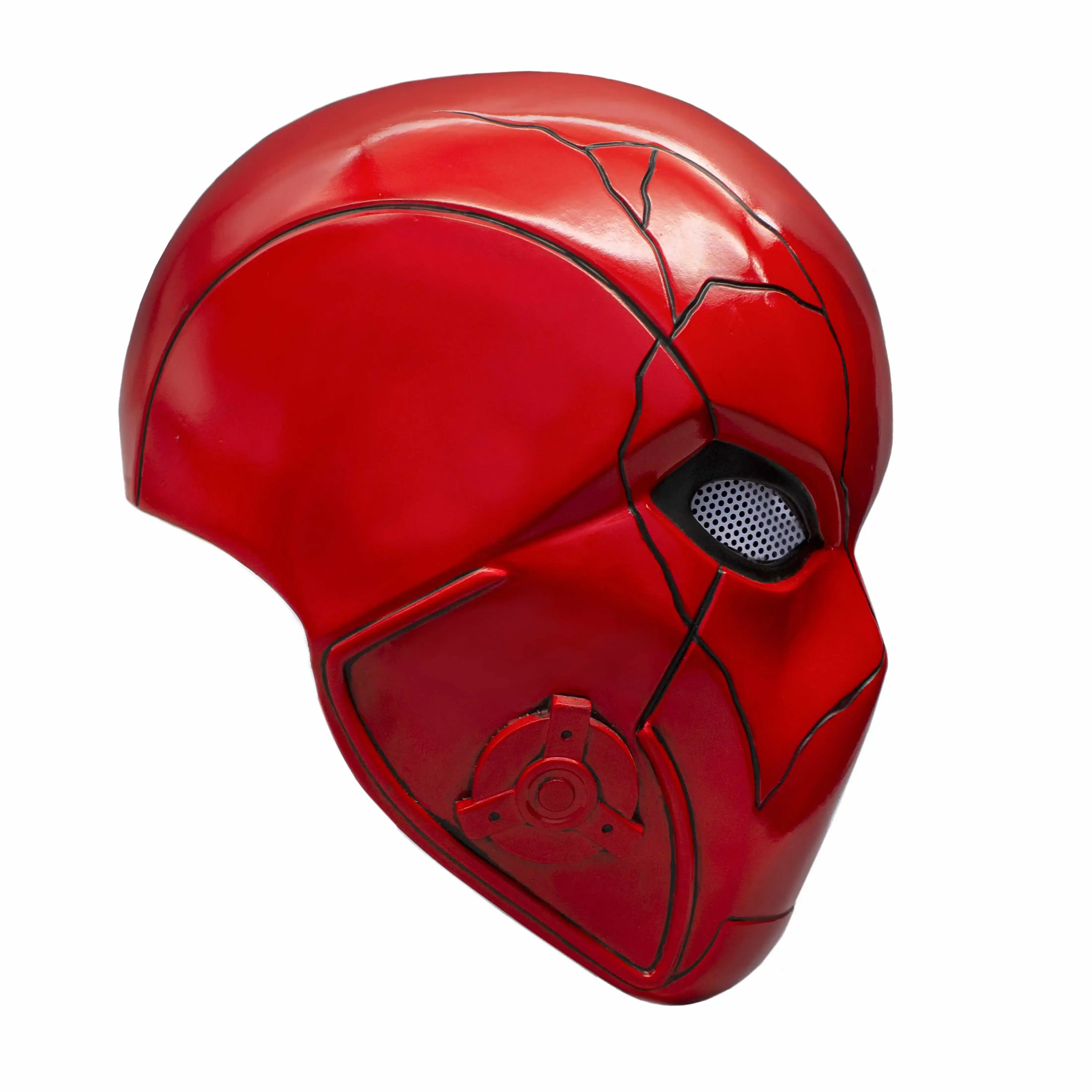 Movie Vil lain Cosplay Bat Red Hood Helmet Red Hood Mask Man Full Head Resin Cosplay Costume Prop Replica Fancy Party Headwear view 4