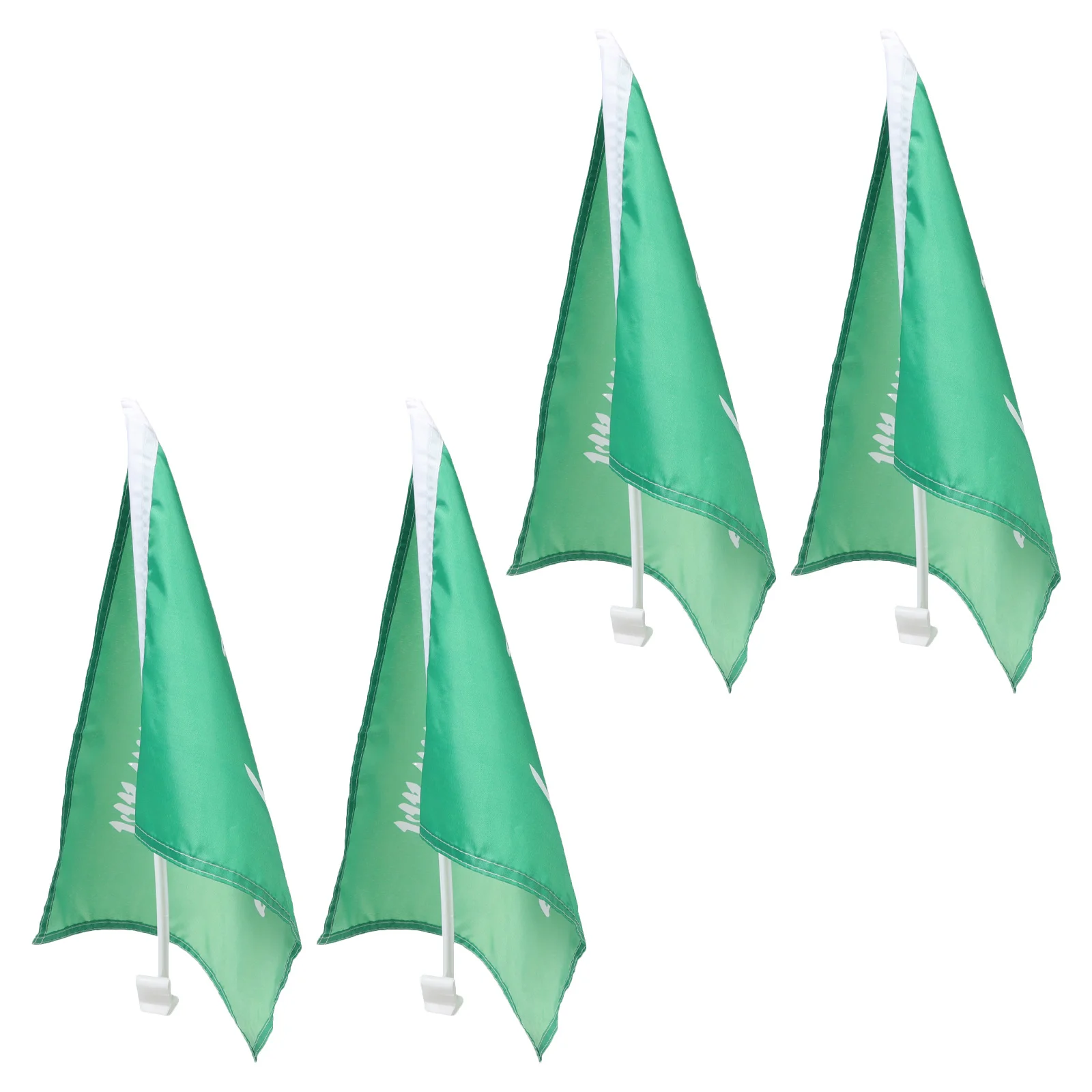 

4pcs Saudi Arabia Car Dark Green Handheld Mini National Day Parades Sports Events Vehicle Window Flags On Stick