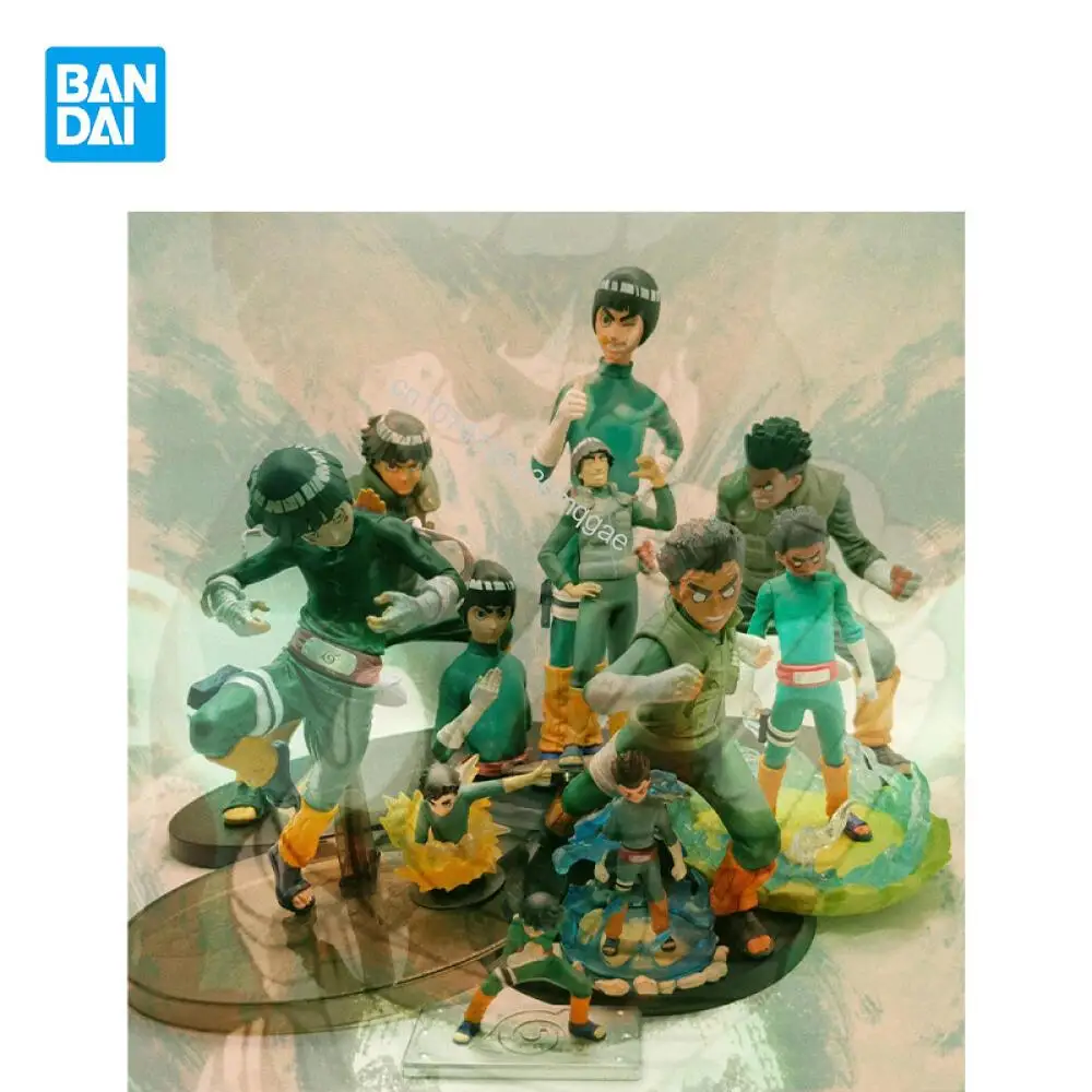 Disponibile originale Bandai NARUTO Rock Lee Might Guy serie completa Anime Action Figures Collezioni di modelli Giocattolo regalo