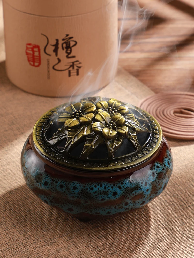 

Cerc Incense Burner Indoor Home Use Sandalwood Incense Holder Small Size Retro Sle Home Decorative Item