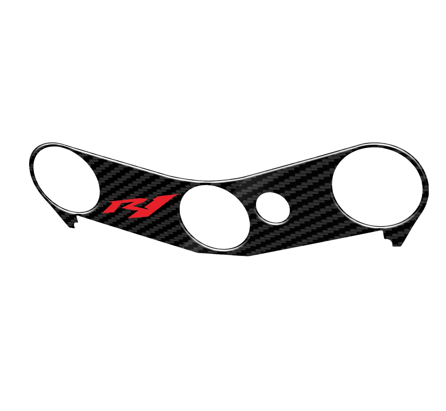 3D Motorcycle Carbon Fiber Pattern Top Triple Clamp Yoke Sticker Case for YAMAHA R1 R 1 2004-2008 2005 2006 2007