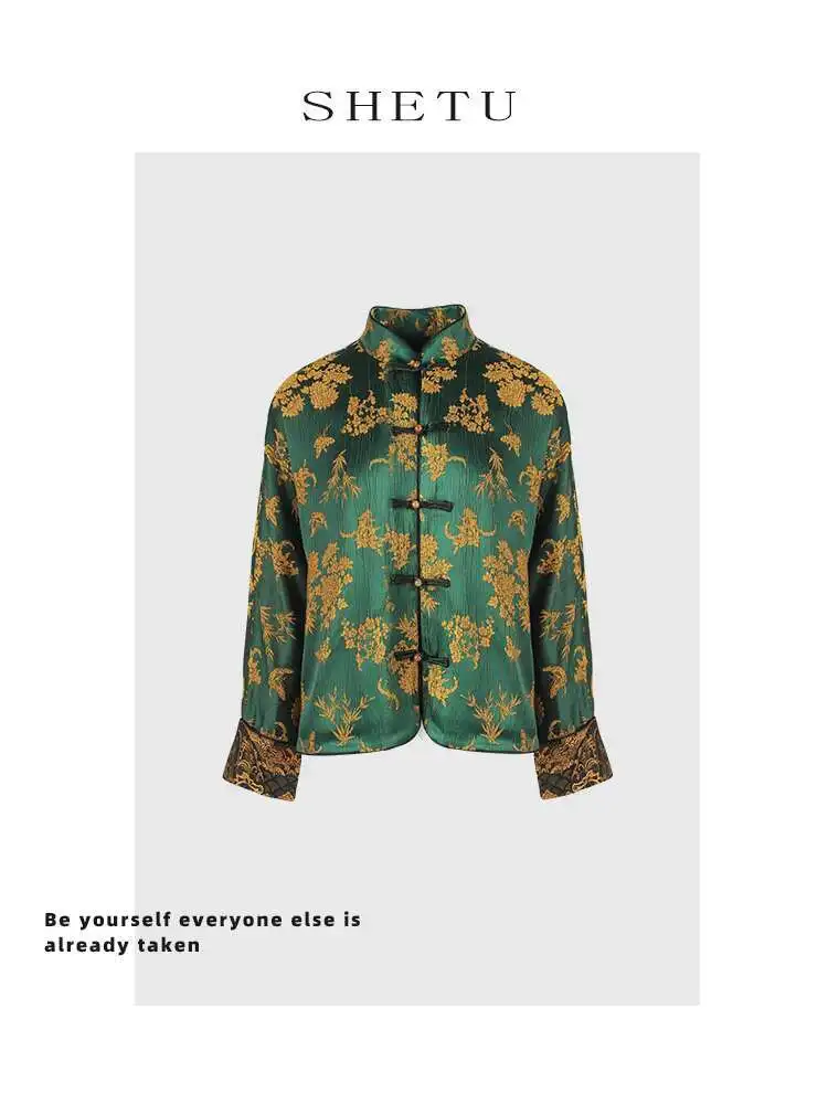 

Высококачественное китайское пальто в стиле дзен для женщин, новый китайский костюм Тан с дизайном пластинчатых пуговиц, рубашка ханьфу, 2025, новая модель