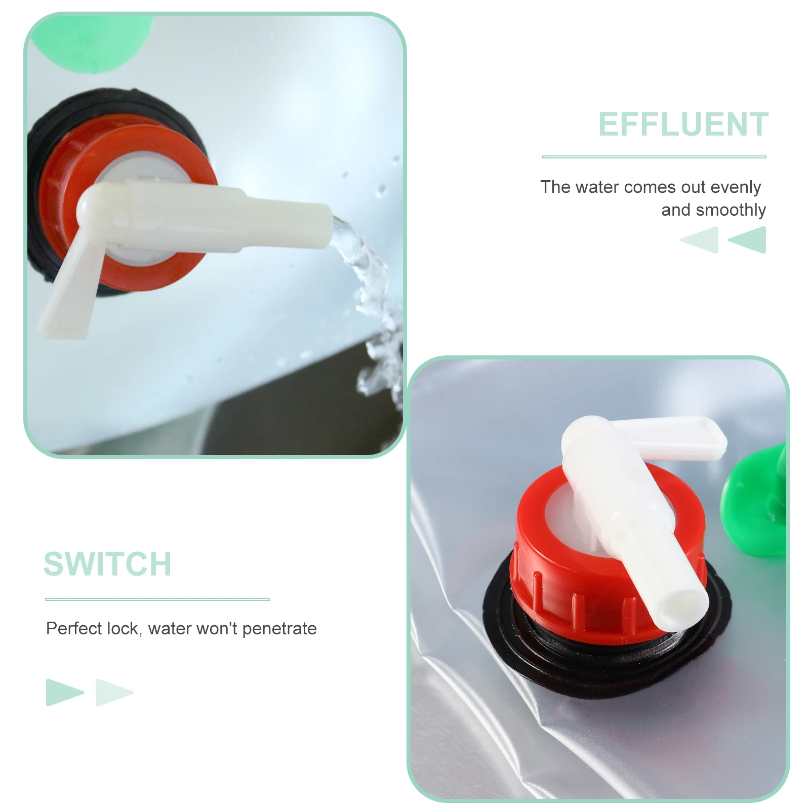 

2pcs Portable Bag Premium Durable Water Container For Camping Hiking Outdoor Emergency Survival Large Capacity Water Storage