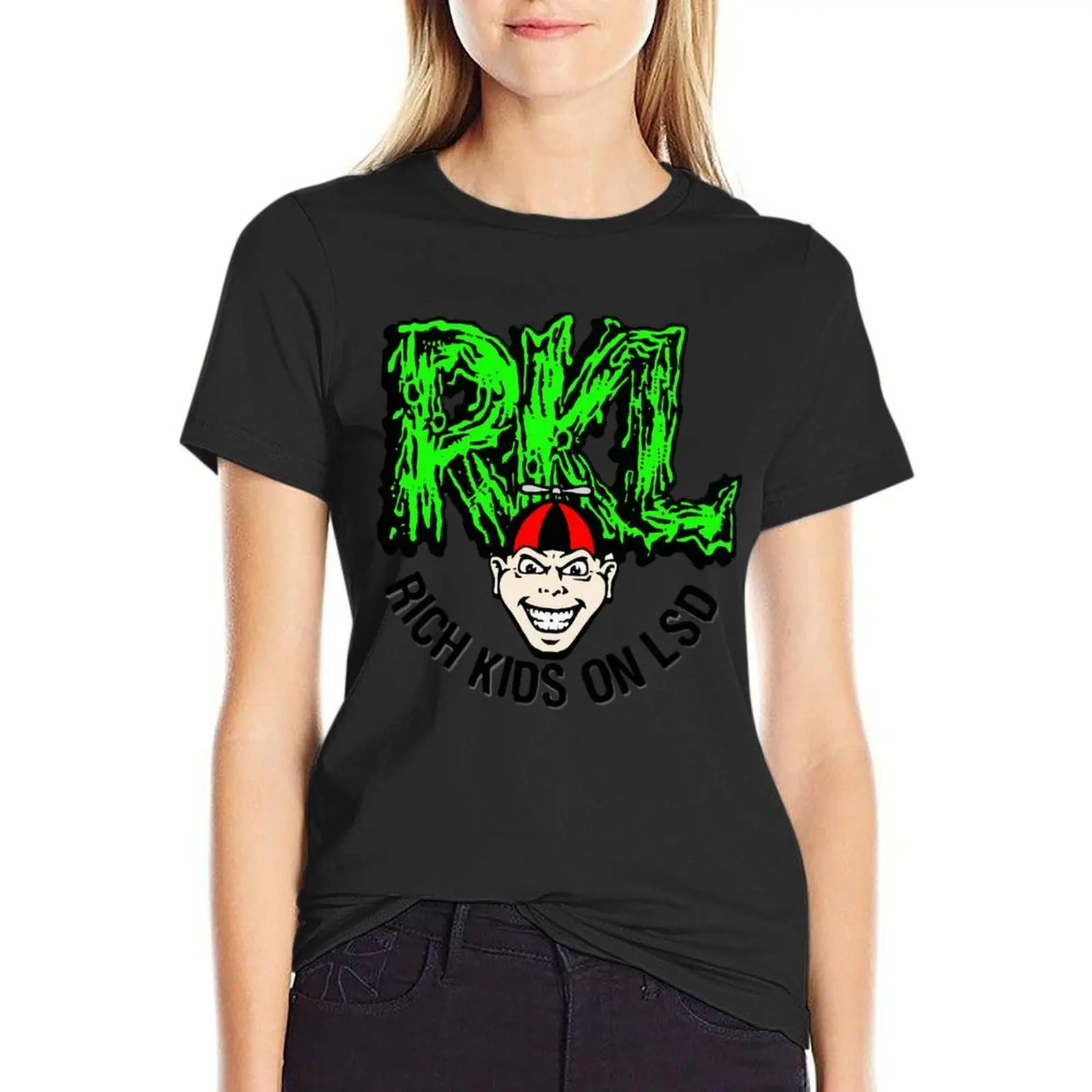 

Rich Kids On LSD, RKL Smile T-Shirt plus size tops animal print shirt for girls cute tops tight shirts for Women