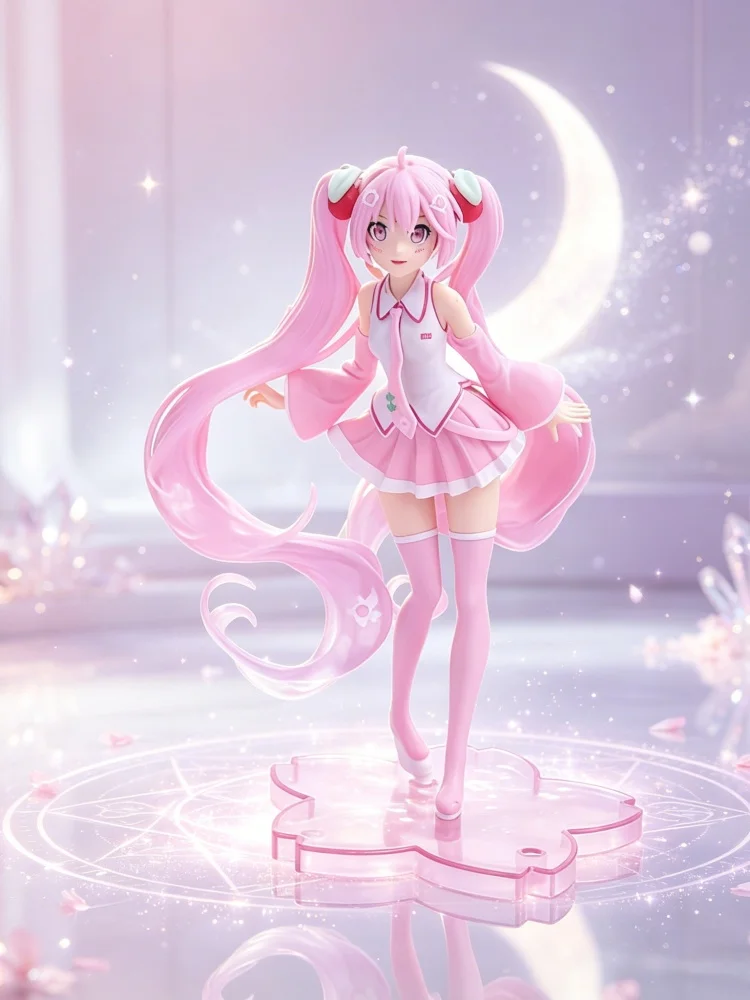 Neue Anime Hatsune Miku Actionfigur Kawaii Sammlerstück Modell Rosa Sakura Kawaiii Puppe Sammlerstücke Spielzeug Tortendekoration