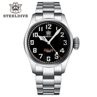 STEELDIVE SD1928V Luxury Mechanical Dive Watch Sapphire Crystal NH35 Movement 200M Waterproof Onion Crown Swiss Luminous Pilot