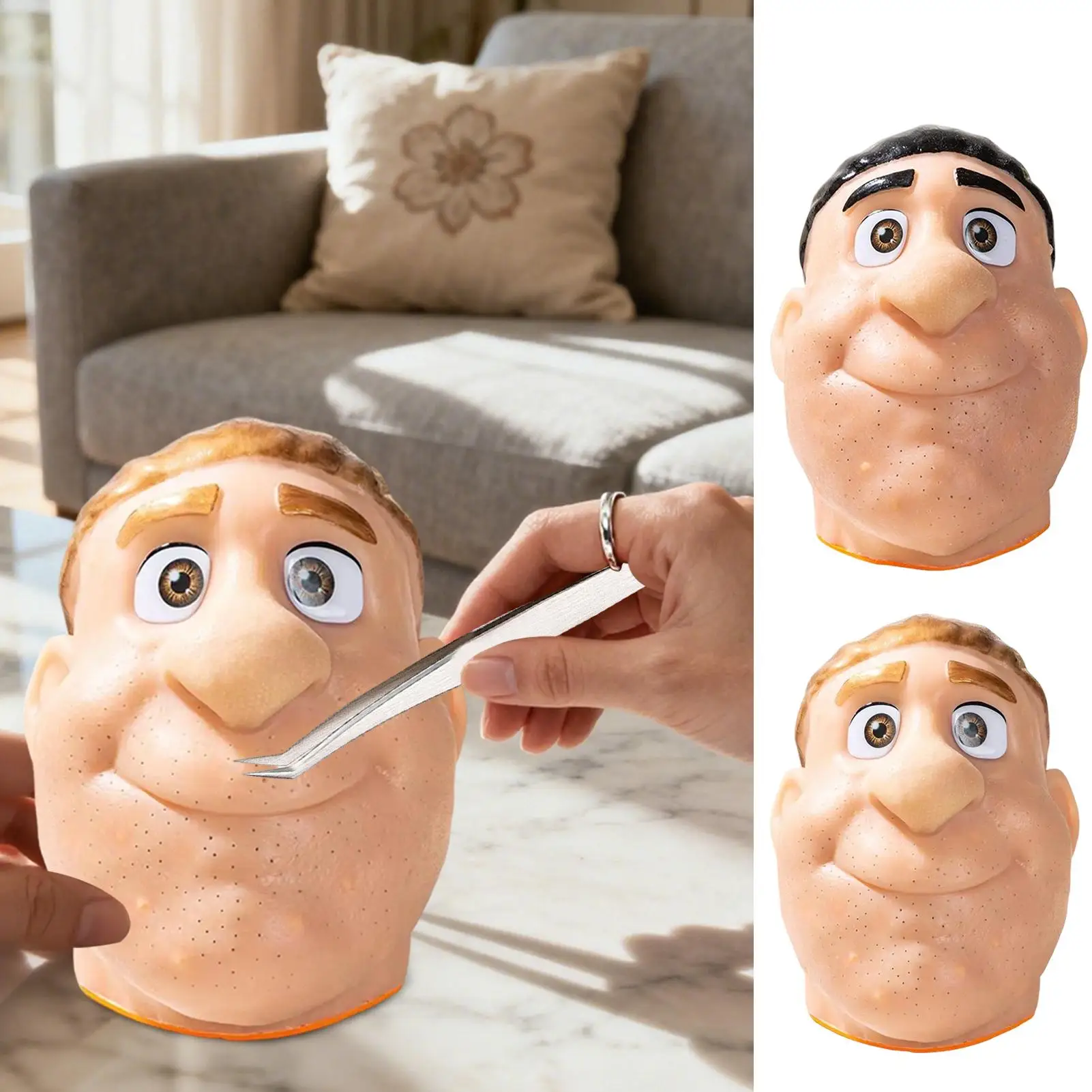Pimple Popping Fidget Toy Realistic Face Silicone Pimple Pop Toy Reusable Sensory Activities For Adults Kids Students Holiday