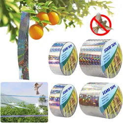 2.4cmx50m/4.8cmx50m Double Side Laser Bird Scare Tape Keep Birds Away Bird Repellent Ribbon for Garden Farm Orchard Or Courtyard