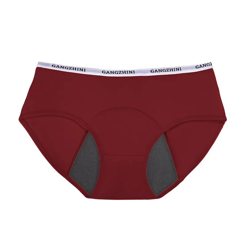 Women's Plus Size Period Underwear High Waist Anti Leakage Bikini Panties Breathable Incontinence Postpartum Heavy Flow