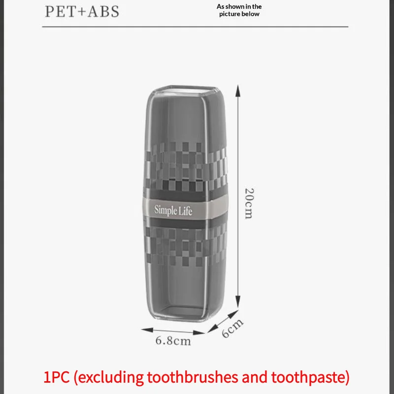 1Pc Transparent Portable Toothbrush Toothpaste Storage Case For Family Travel Outdoor Business Trip Use.