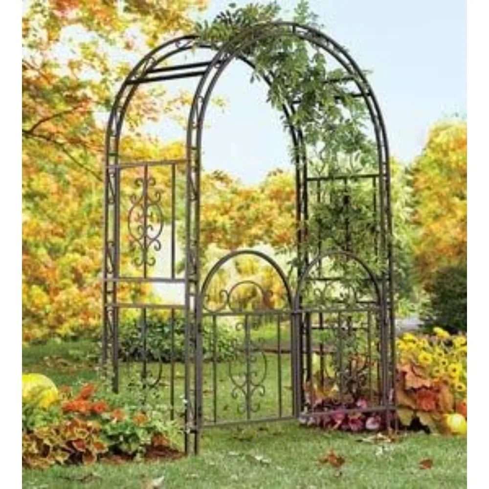 Arch Metal Outdoor Garden Arbor Double Gate  Montebello  84