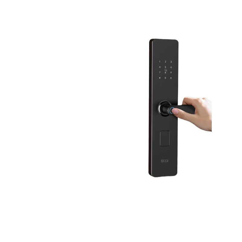 Semi-automatic smart door lock home security door fingerprint lock wooden door smart lock electronic password V10S