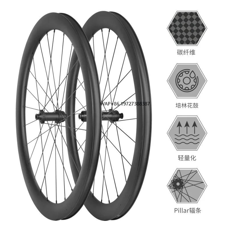 

Углеродное волокно, герметичная ступица, легкий вес и колеса для шоссейного велосипеда со спицами