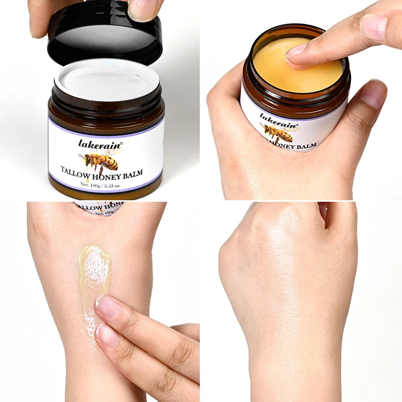 

Beef Tallow Honey Moisturizer Fast Absorption Smooth Skin Winter Anti Dry Cracking Gentle Skincare