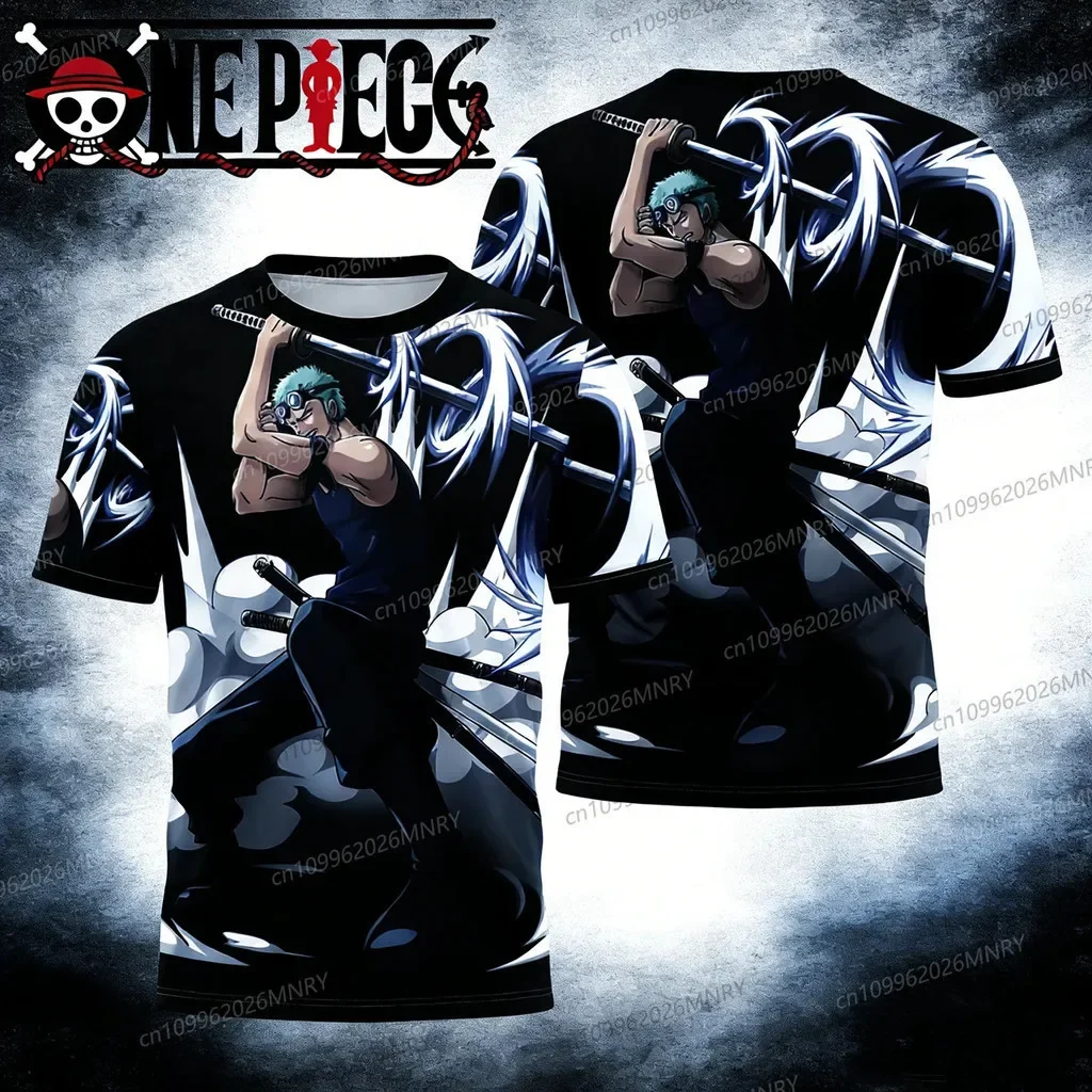 

Boys One Piece Anime T-Shirt Summer Franky General Print Breathable Cotton Short Sleeve Sports Tops Daily Activities