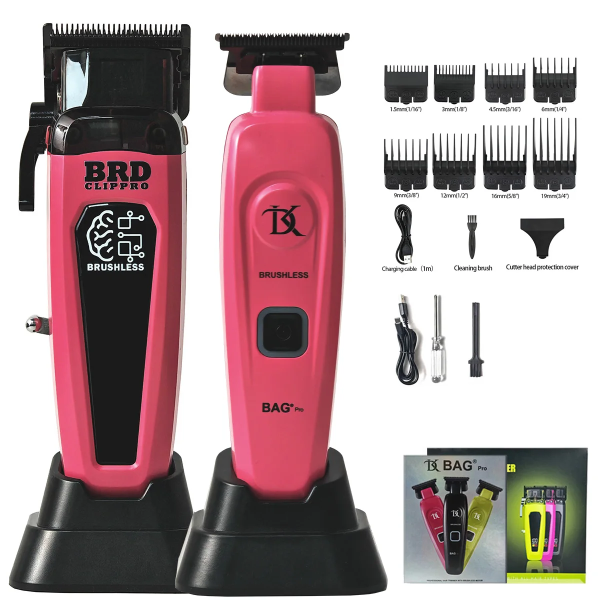BRDCLIP 7500 RPM Borstelloze Motor Professionele Tondeuse Kapper Haar Snijmachine Kit Salon Tondeuse voor Mannen 106 078