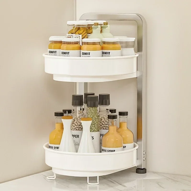 Imported rotating seasoning storage rack, kitchen seasoning rack, countertop salt seasoning can storage rack Hot sales