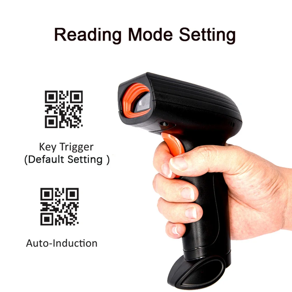 Wired 1d 2d Scanner with Holder or Wireless qr Code Reader with Stand Portable Bar code Scanner or Bluetooth Reader and Holder
