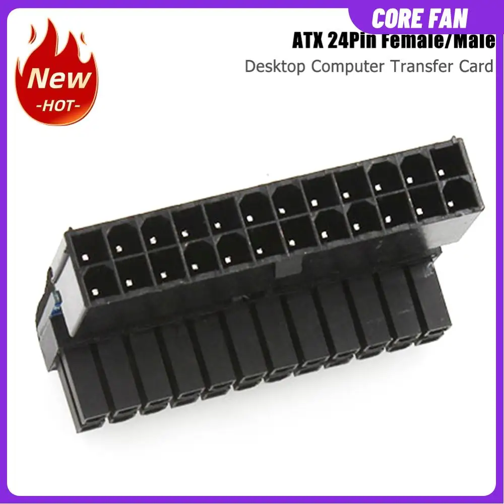 ATX 24Pin Female to 24Pin Male Desktop 24Pin Motherboard 90 Degree Power Adapter  with Sufficient Durability and Ruggedness