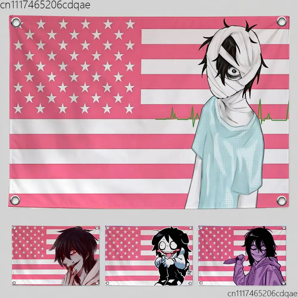 Jeff Art Killer Flags Home Yard & Garden Decor Banner - Indoor Outdoor Wall Hanging Flag