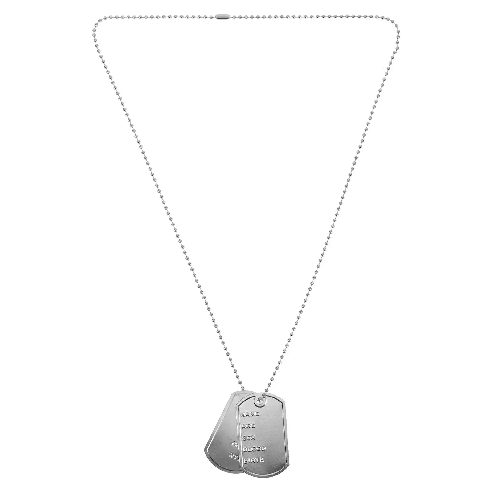 

Dog Tag Necklace Silver Mens Memorial Decorations Tags Chains for Men Cosplay Metal Pendant Jewellery Accessories