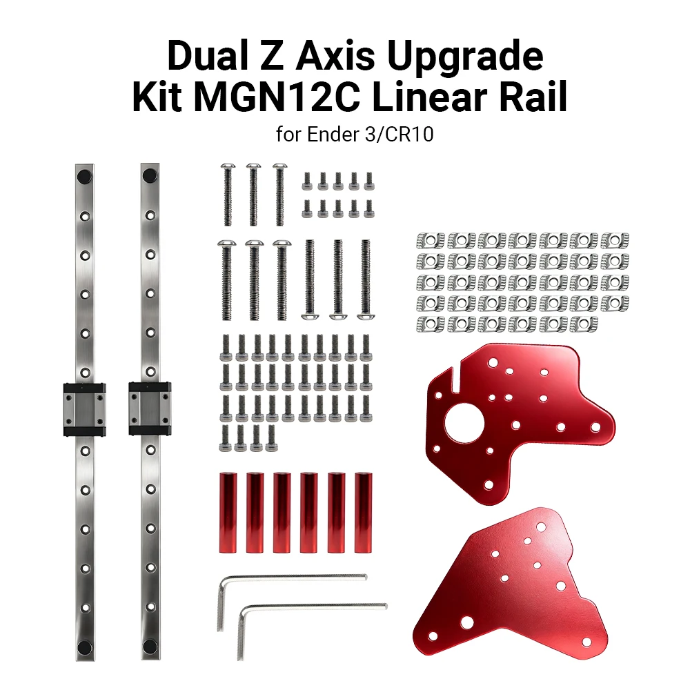 

Dual Z Axis Upgrade Kit MGN12C Linear Rail with Fixed Backplate Bracket Direct Drive Extruder for Ender 3/CR10 Series 3D Printer