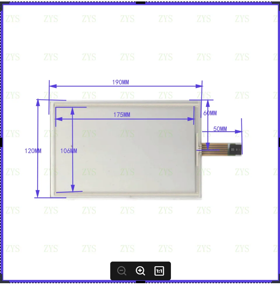 wholesale 2PCS/Lot  KDT6318 190*120mm 9inch 5lines resistance screen for car  DVD redio this is compatible 190mm*120mm KDT-6318