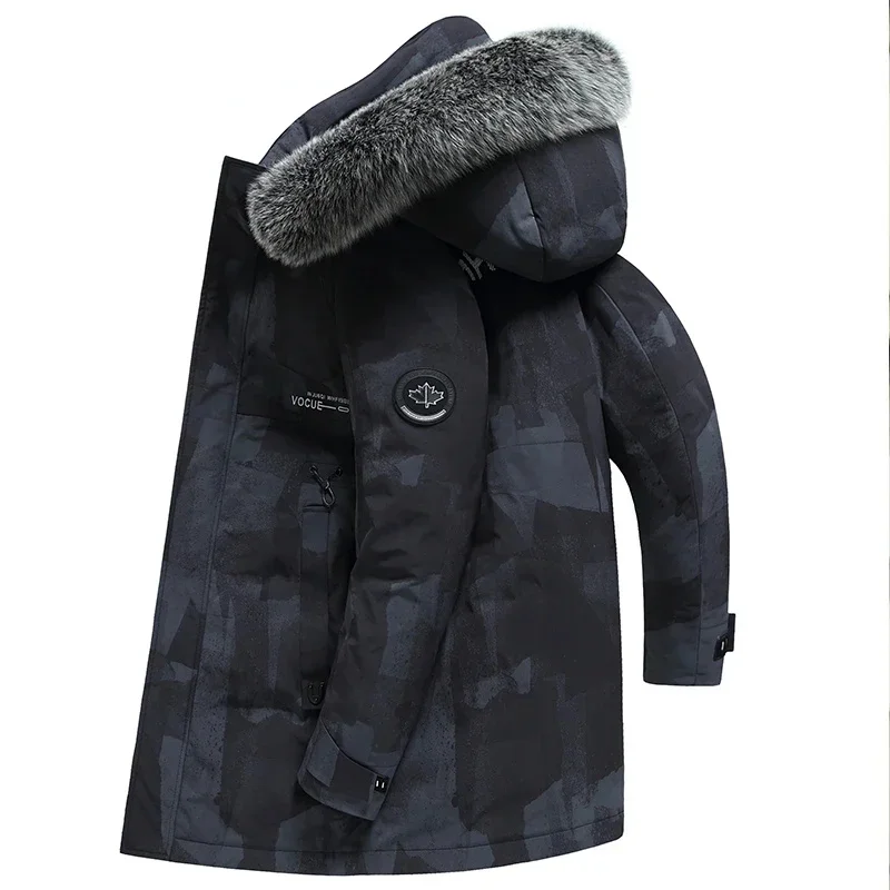 Down Jacket Men Clothing Mid-length Coats Autumn Winter Coat Parkas Hooded Thicken s Puffer Zm712